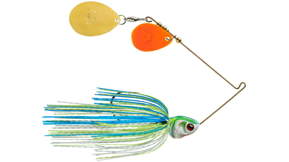 Booyah J.C. Covert Spinnerbait, 1/2oz, Org/G Col Wt/Chart/Blue, BYCVS12OGC730