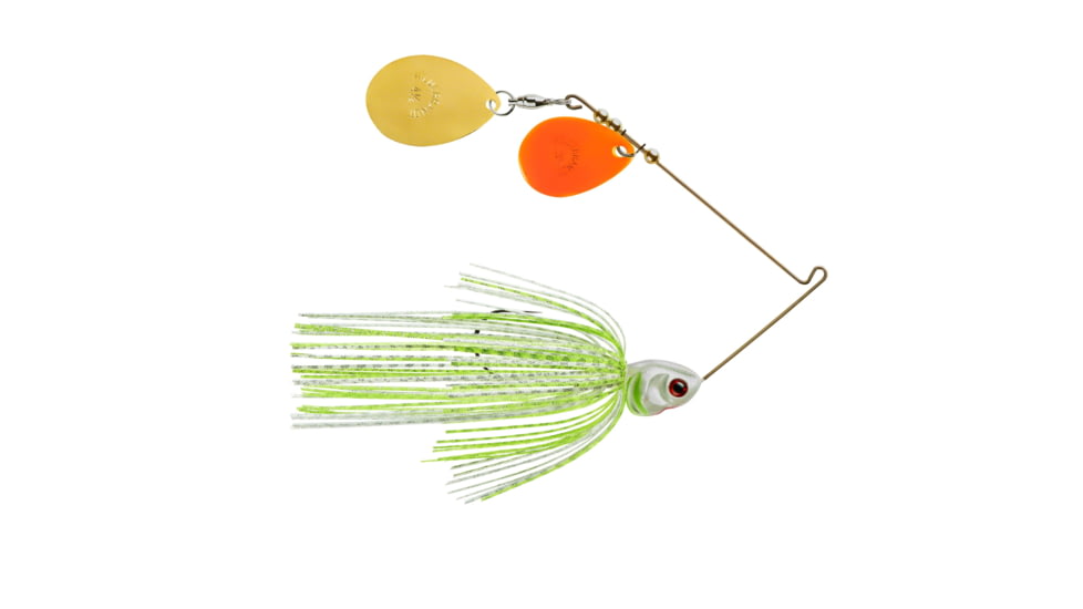 Booyah J.C. Covert Spinnerbait, 1/2oz, Org/G Col Wt Cht Slvsc/PrCht, BYCVS12OGC729