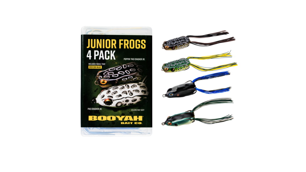 Booyah Poppin' Pad Crasher Jr., 5.32" 4 PK-Assorted, PK4FROGSJR-1
