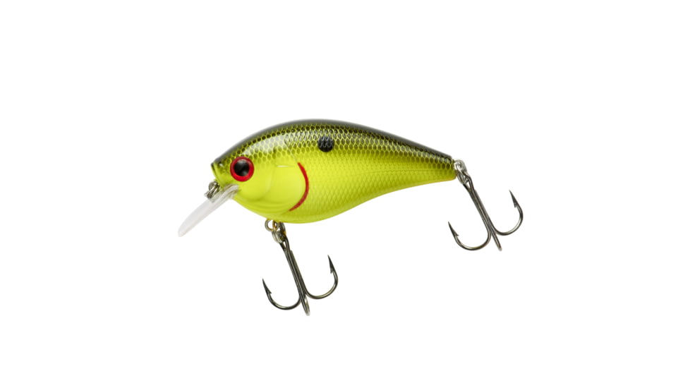 Booyah XCS2 Squarebill Crankbait, 2 5/16in, 5/8oz, 2 Hooks 0-3 Crank Depth, Black Chart, BYXCS290