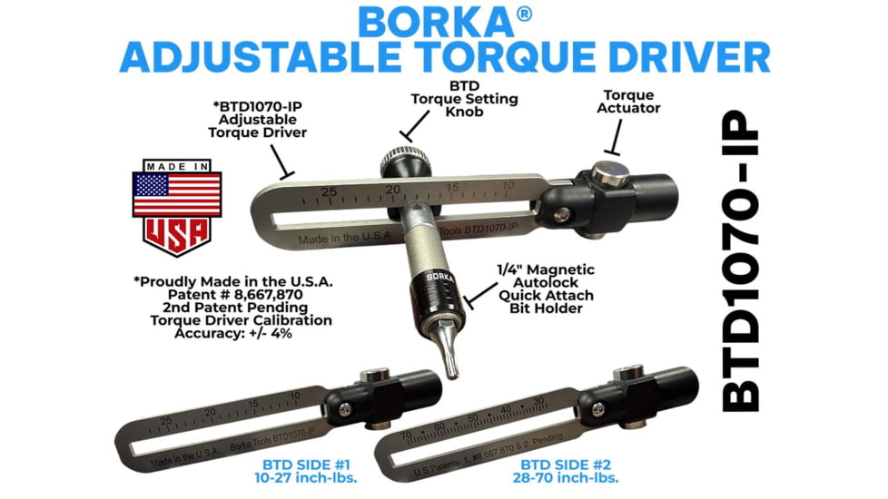 Borka Tools Standard Configuation Adjustable Torque Driver Kit w/ Emergency Cleaning Rod Rod Set