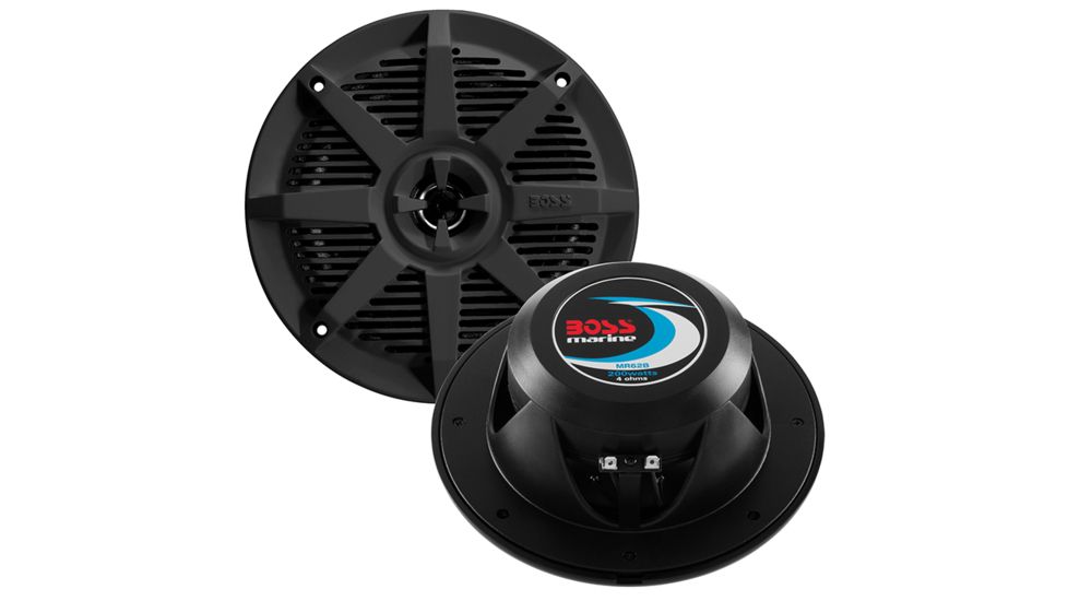 Boss Audio 6.5in 2-Way Coaxial 200W Marine Speaker, Black MR62B