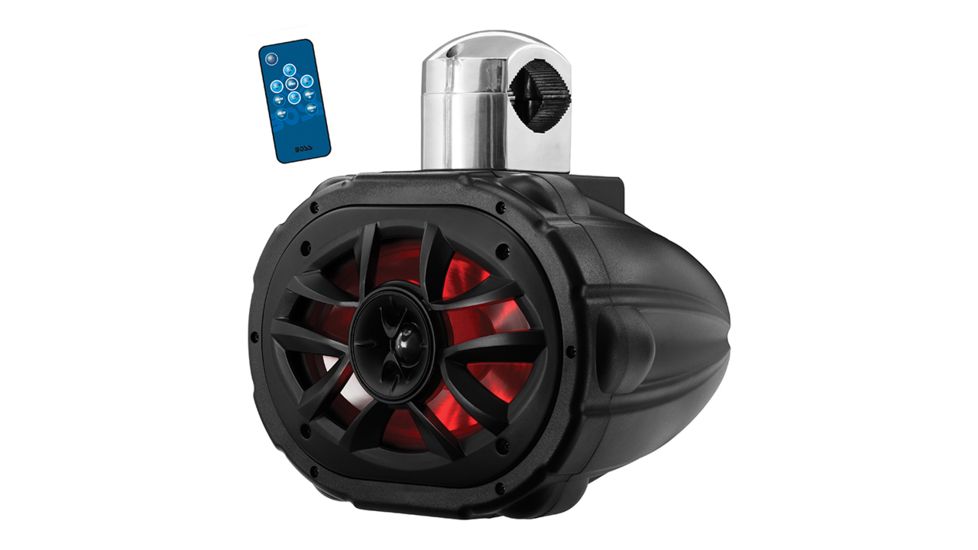 Boss Audio 6x9in 2-Way Marine Wake Tower 600W Speaker with RGB Lights - Each, Black MRWT69RGB