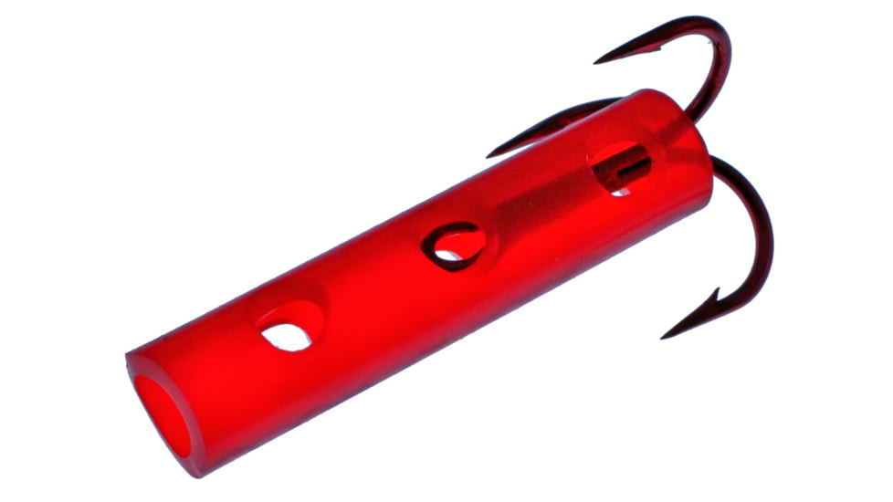 Boss Kat Boss Lat Dip Bait Tube, 4X Treble, 2 Trebles and 2 Sure Stick Dip Tubes, Boss Red, Size 2, BK97Q 2