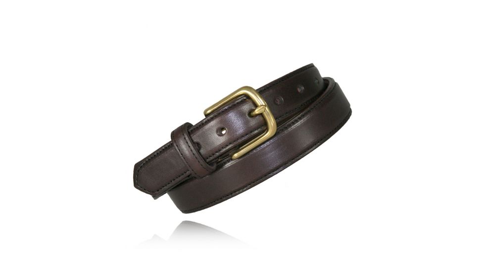Boston Leather 1 1/4inch Brown Feather Edge Dress Belt - 6426-1-42