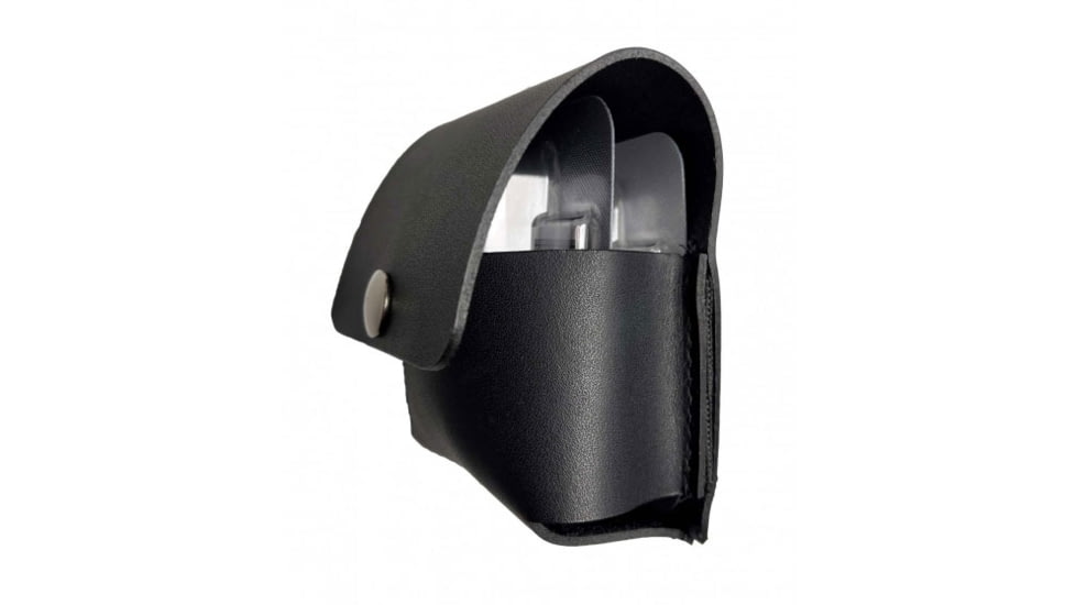 Boston Leather 4 Mg Double Narcan Nasal Spray Holder, Plain, Loop Back, Silver Snap Closure, 4286-1