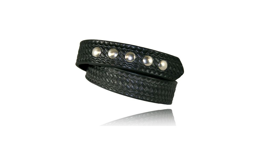 Boston Leather Boston - Belt 5, Snap Closure, Basket Weave