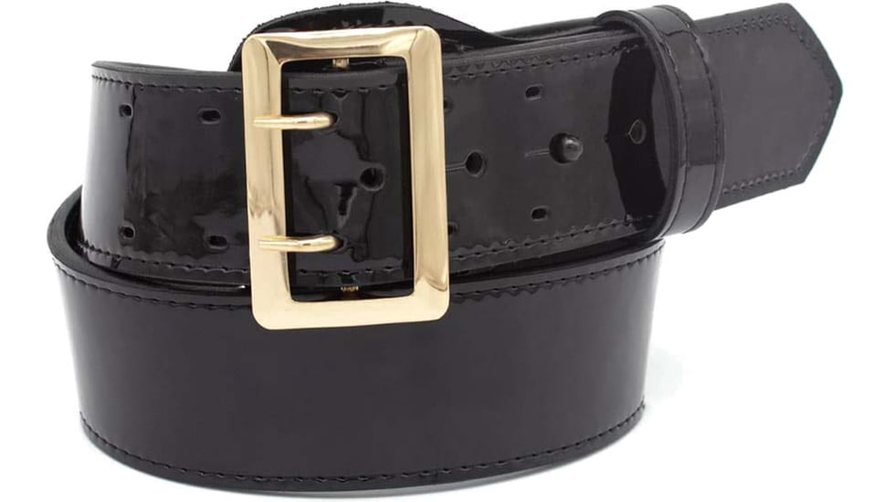 Boston Leather Sam Browne Duty Belt, Black, 6501V-1-34-GLD