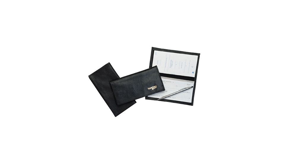 Boston Leather Checkbook Cover Soft Ltrblack - 1055S-1