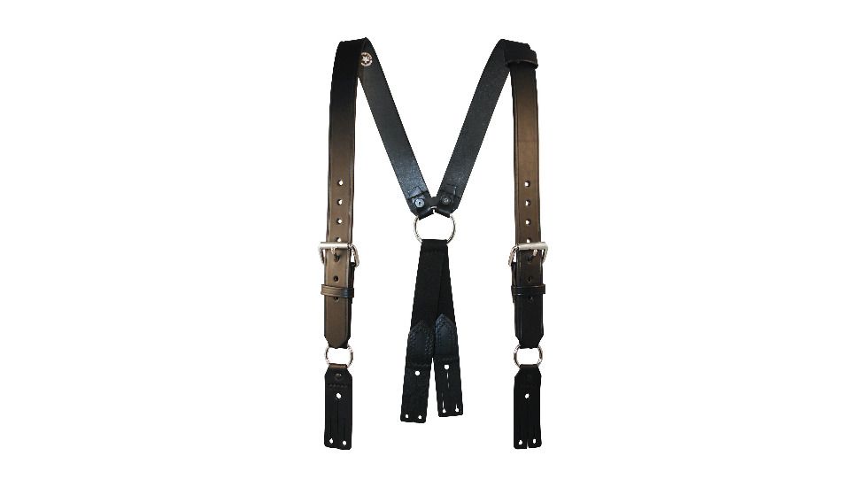 Boston Leather Fireman's Leather Suspenders - 9175-1