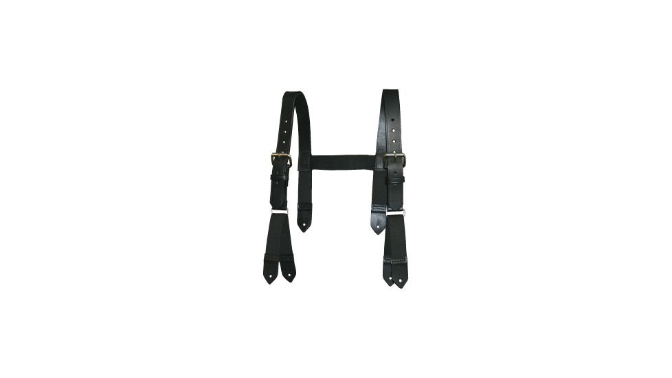 Boston Leather H- Back Leather Suspenders 6 P - 9178R-1