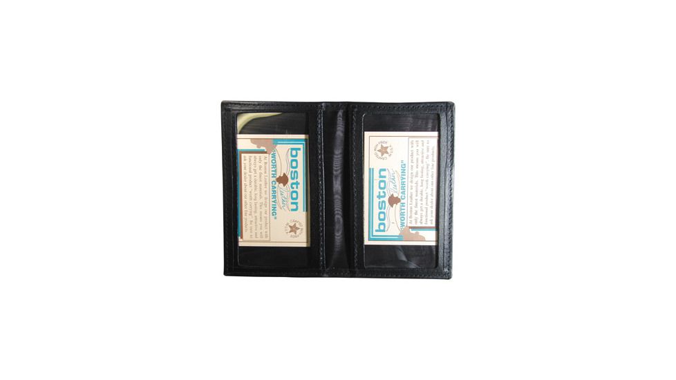 Boston Leather Id Case 2 Windows Large Soft - 5819S