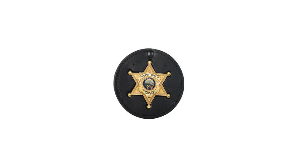 Boston Leather Recessed Circle Badge Holder - 600S-5011