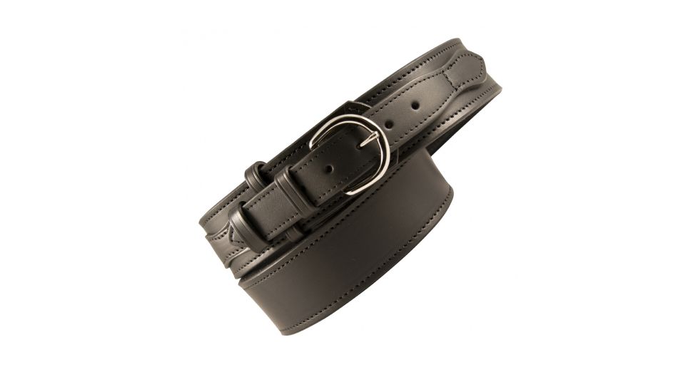 Boston Leather Riverside Duty Belt, 2.25in, Black, 6570-3-58-GLD