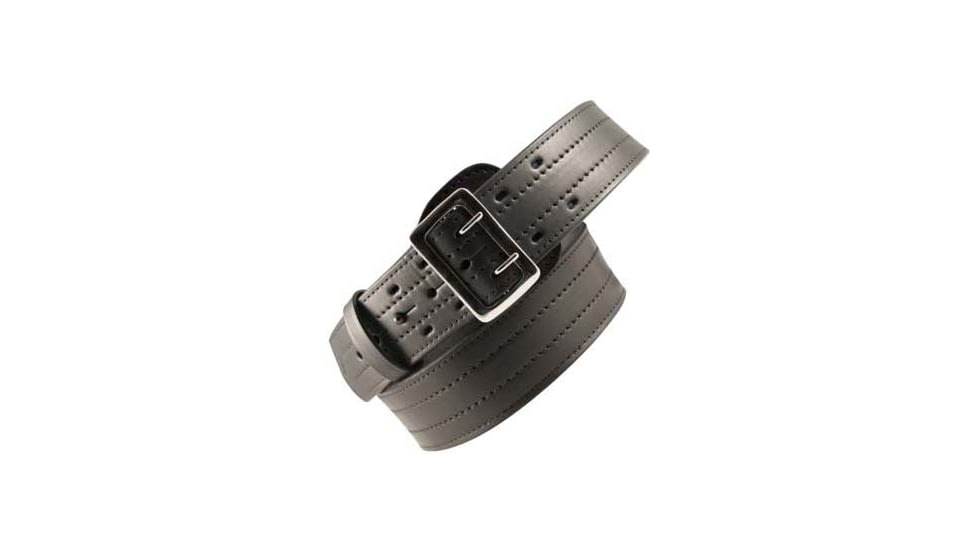 Boston Leather Fully Hook Lined Sam Browne Duty Belt, 32, 6501V-1-32-BLK