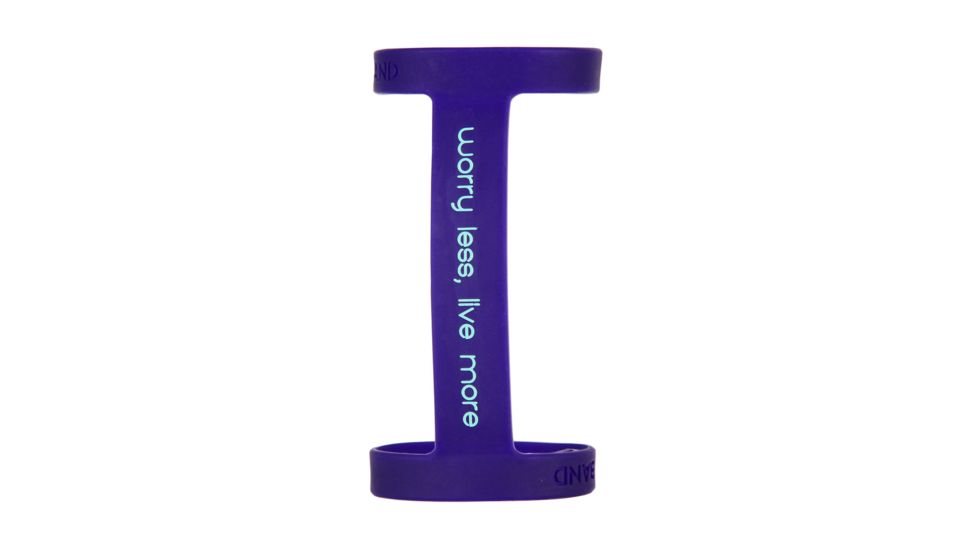 Bottle Band Worry Less Live More -Plum/Turquoise