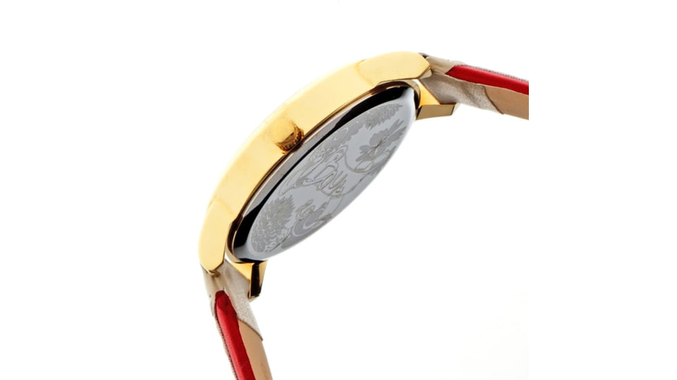 Boum Bm2202 Contraire Ladies Watch, Silver, Red Leather BOUBM2202