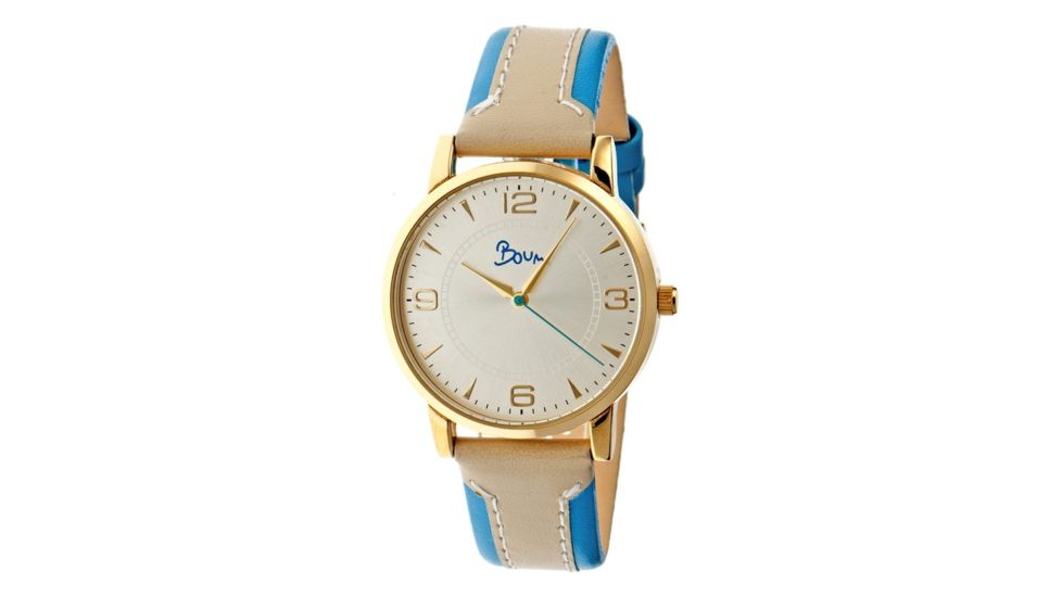 Boum Bm2205 Contraire Ladies Watch, Silver, Cerulean Leather BOUBM2205