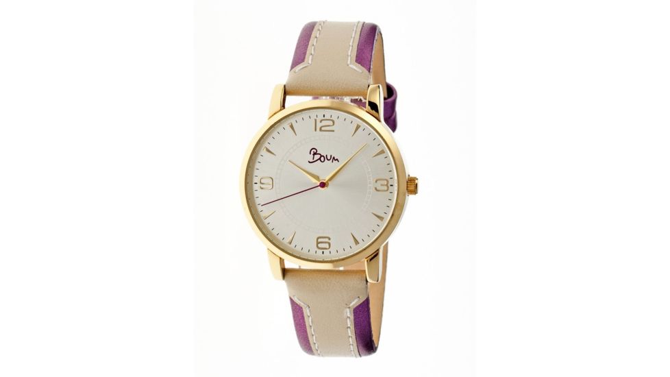 Boum Bm2206 Contraire Ladies Watch, Silver, Fushia Leather BOUBM2206