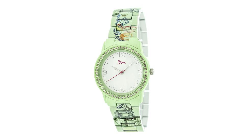 Boum Bon Voyage Unique-Print Ceramic-Bracelet Watch, Mint, Standard BOUBM3402