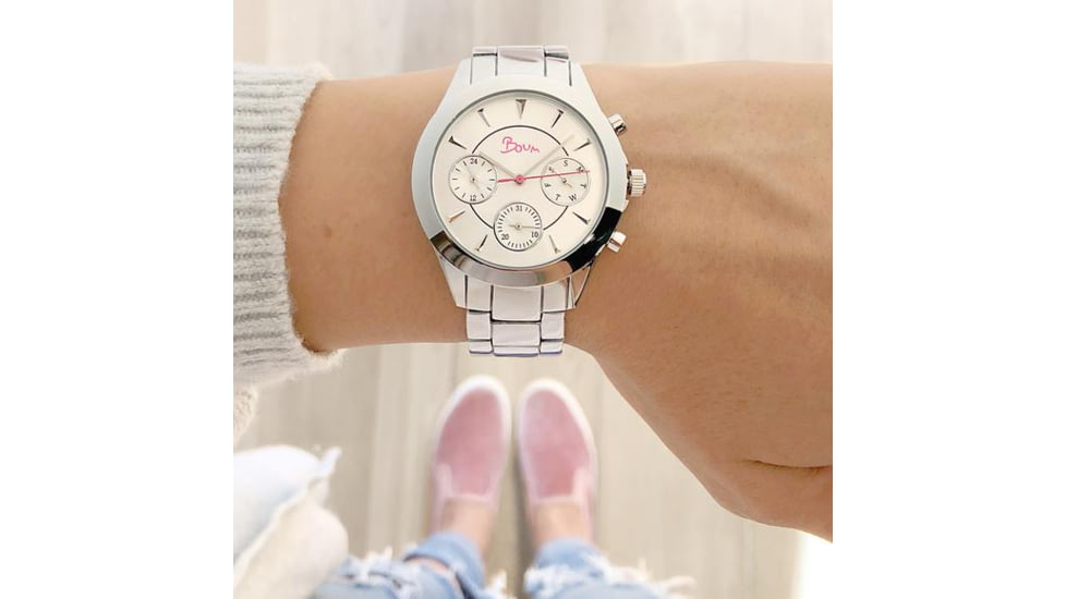 Boum Boum Baiser Watch - Womens, Day/Date, Silver, BOUBM1504