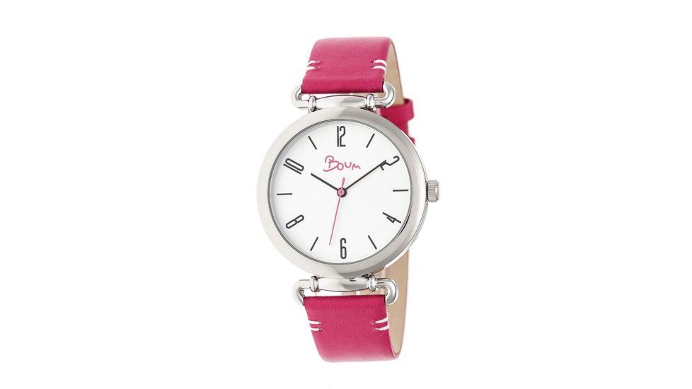 Boum Lumiere Watch - Women's, Hot Pink Leather Band, 38mm, BOUBM4302