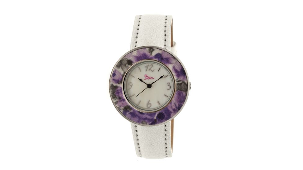 Boum Bouquet Ladies Watch, Multicolored Bezel, White BOUBM2804