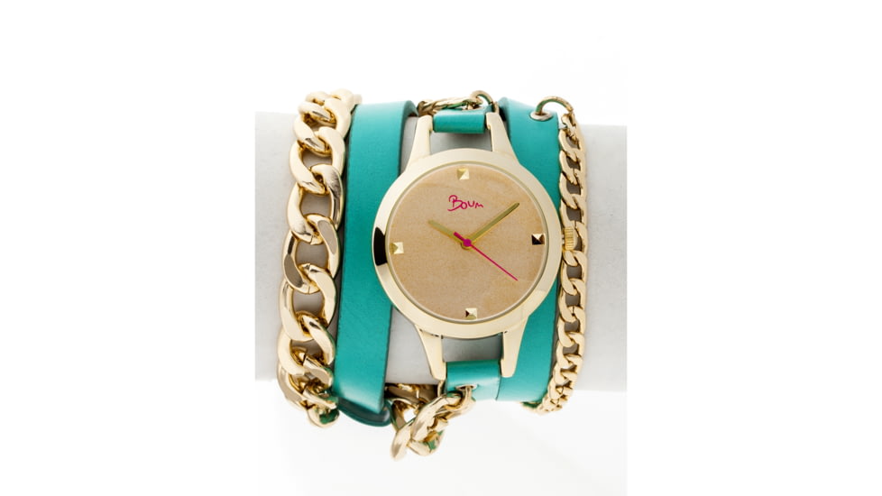 Boum Emballage Multi-Wrap Leather-Band Watch, Turquoise, Standard BOUBM3805