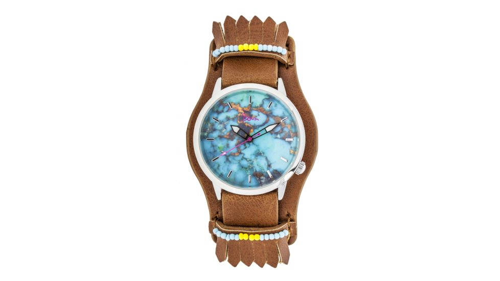 Boum Originaire Leather-Band Watch w/Fringed Sheath, Brown, Standard BOUBM4004