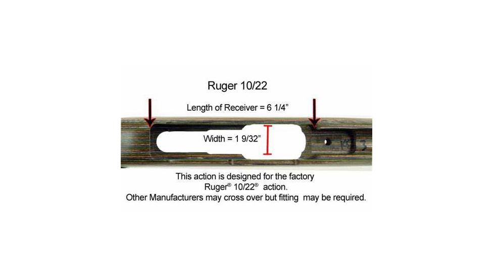 Boyds Hardwood Gunstocks Blaster Ruger 10/22 920 Barrel Channel, Applejack, 3Z2681W03101