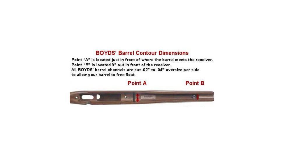 Boyds Hardwood Gunstocks Classic Winchester 70 Long Action 1 Piece Floor Plate Factory Barrel Channel, Walnut 500451004117