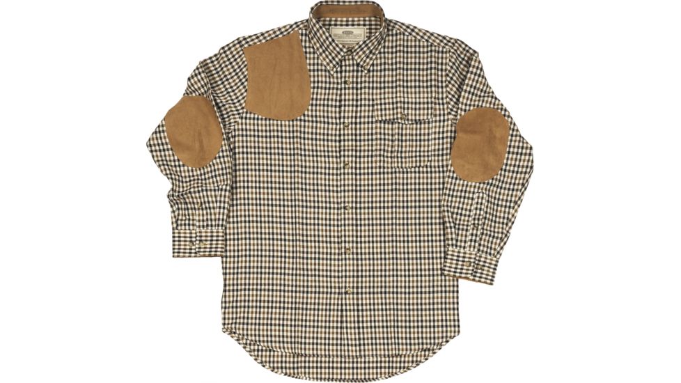 Boyt Harness Traditional Ultrasuede Check Pattern Plaid Shirt, Brown