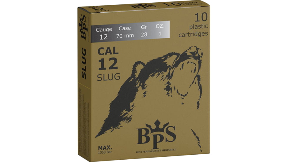 BPS 12 Gauge 28 Grain 1 oz 2.75in Centerfire Shotgun Slug Ammunition, 10 Rounds, 5012