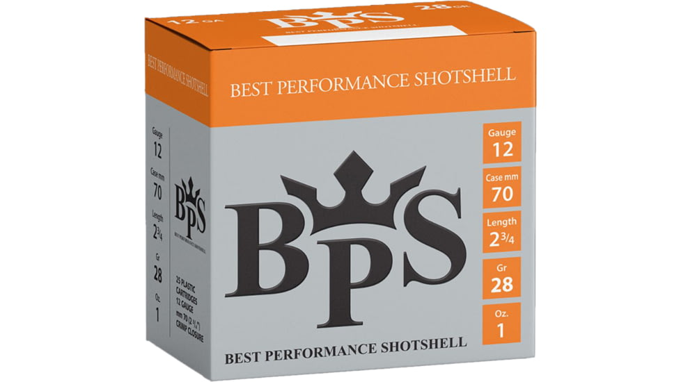 BPS Shotshell 12 Gauge 28 Grain 1 oz 2.75in Bird Shot Centerfire Shotgun Ammo, 25 Rounds, 5011