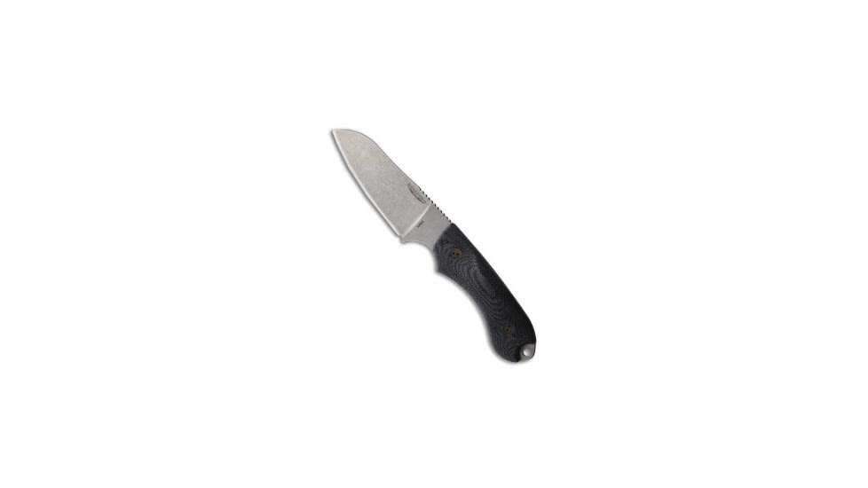 Bradford Bradford Knives Guardian 4 Sheepsfoot Knife Black Micarta 4.8" Stonewash N690, Black, Bohler N690, adult, BHQ-171364