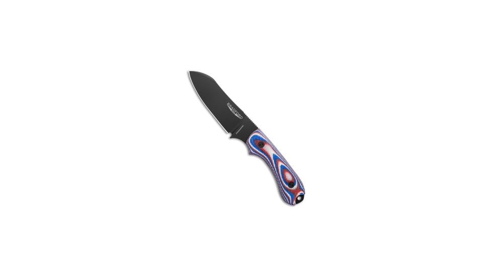 Bradford Bradford Knives Guardian3 Fixed Blade Red/White/Blue G-10 3.5" Black DLC, Blue/Red/White, MagnaCut, adult, BHQ-222340