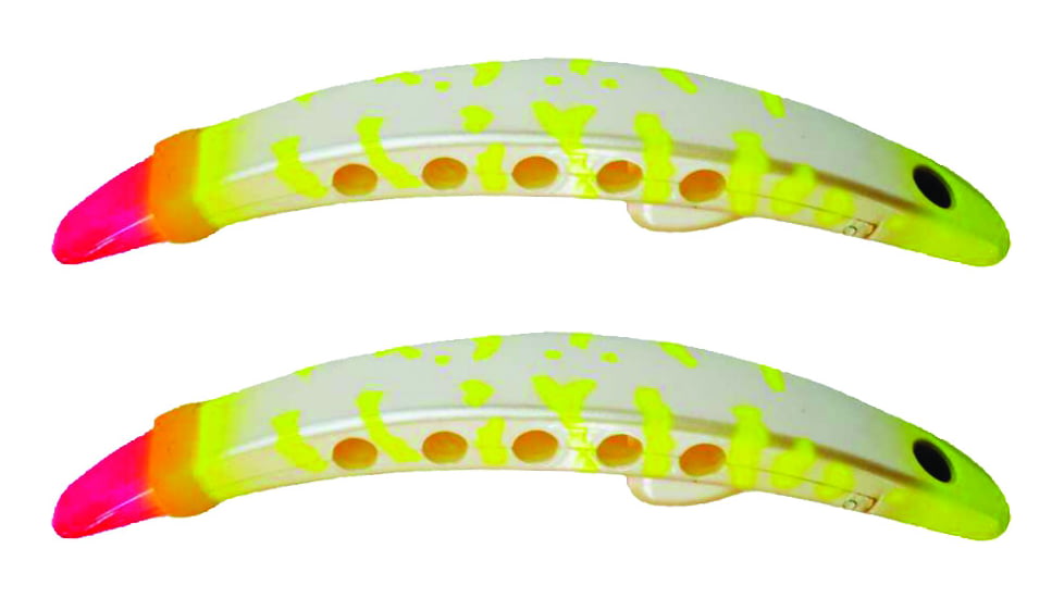 Brads Super Bait Casting/Trolling Lure, Rolling Swivel And Scent Pad, Candy Corn, 4in, #2 Treble, 2/Pack, TPSB-40