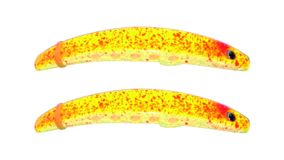 Brads Super Bait Casting/Trolling Lure, Rolling Swivel And Scent Pad, Hot Lava, 4in, #2 Treble, 2/Pack, TPSB-06