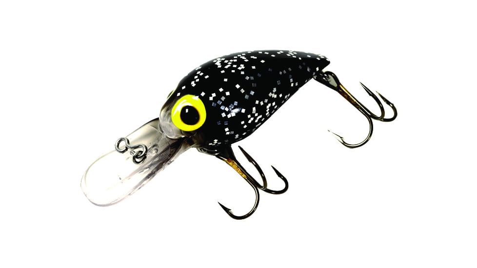 Brads Wiggler Crankbait, Floating/Sinking, Black with Silver Flakes, 3in, 3/8oz, BW-02