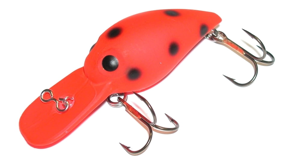 Brads Wiggler Crankbait, Floating/Sinking, Flat Red with Black Dots, 3in, 3/8oz, BW-97