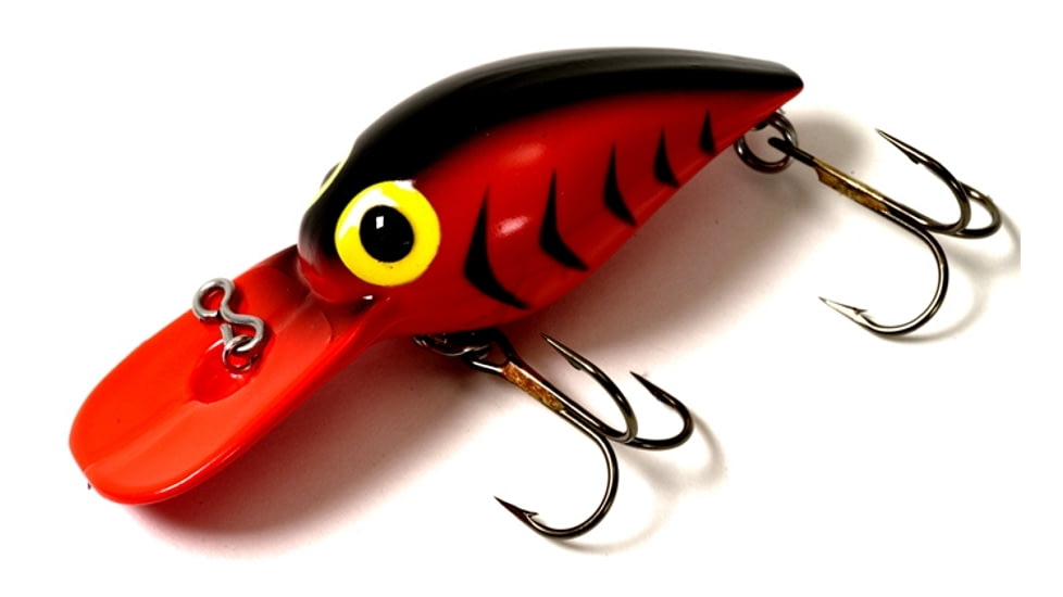 Brads Wiggler Crankbait, Floating/Sinking, Fluorescent Red with Black Herringbone, 3in, 3/8oz, BW-17