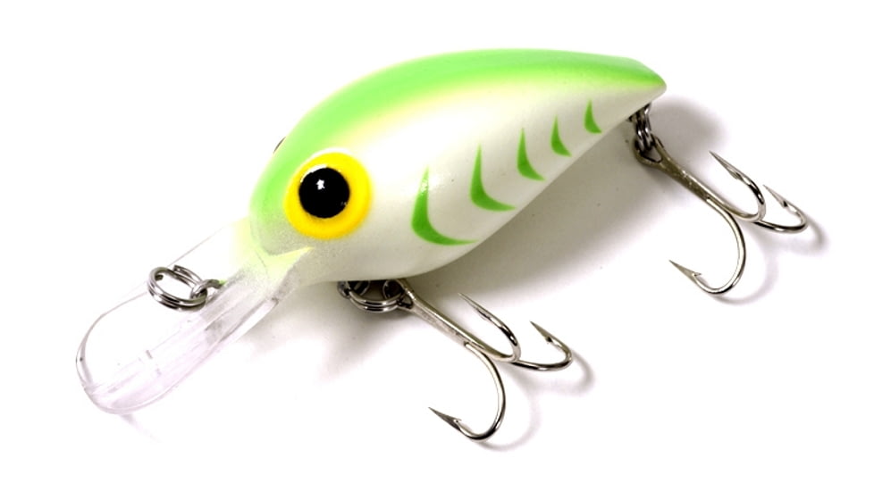 Brads Wiggler Crankbait, Floating/Sinking, Luminous with Green Herringbone, 3in, 3/8oz, BW-34