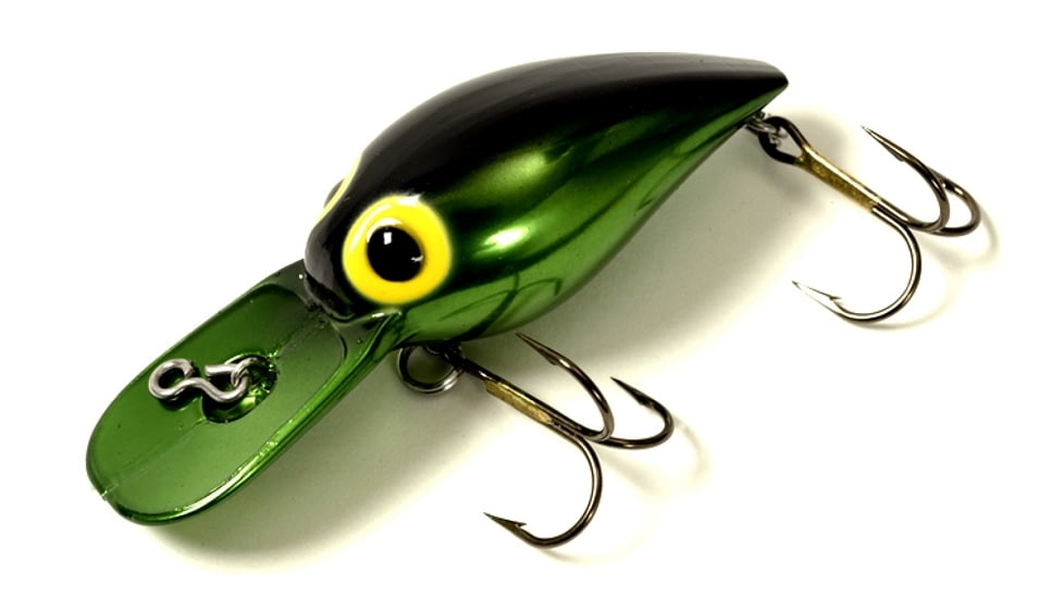 Brads Wiggler Crankbait, Floating/Sinking, Metallic Green with Black Back, 3in, 3/8oz, BW-13