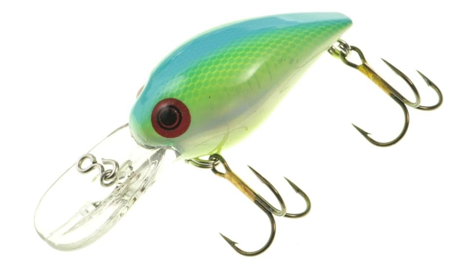 Brads Wiggler Crankbait, Floating/Sinking, Metallic Green with Blue Mesh, 3in, 3/8oz, BW-81