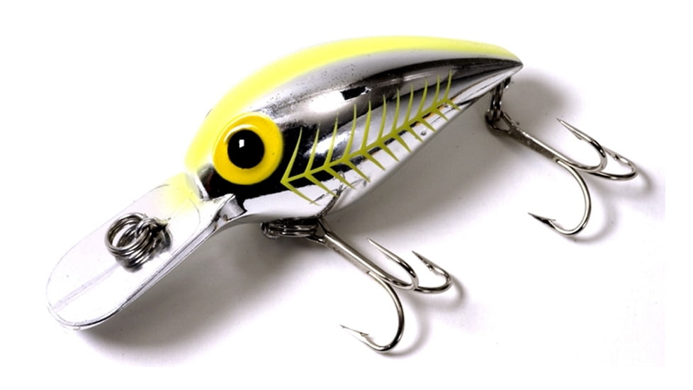 Brads Wiggler Crankbait, Floating/Sinking, Metallic Silver with Chartreuse Herringbone, 3in, 3/8oz, BW-26