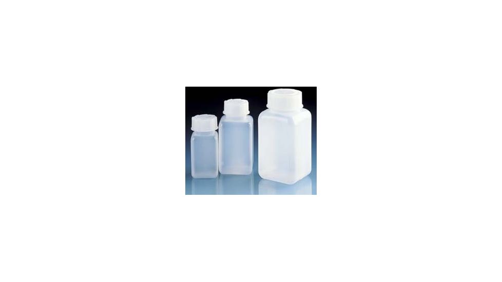 BrandTech Square Laboratory Bottles, Low-Density Polyethylene, Wide Mouth, BrandTech V92689