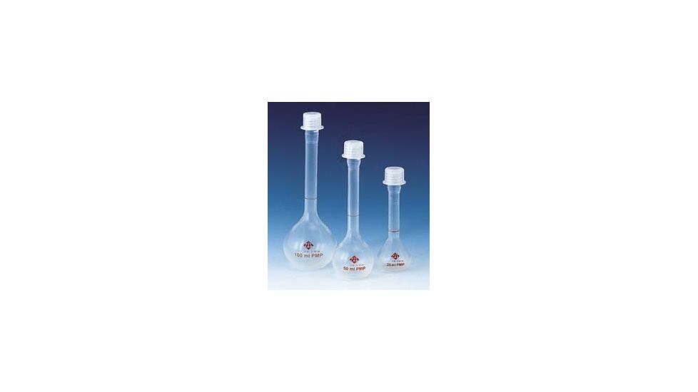 BrandTech Volumetric Flasks with Screw Caps, Class B, BrandTech V676895 Pmp Flasks