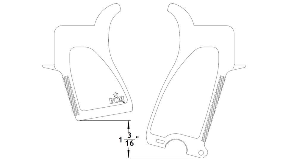 Bravo Company MFG Bcmgunfighter Grip Mod 3-kd - BCM-GFG-MOD-3-KD-BLK