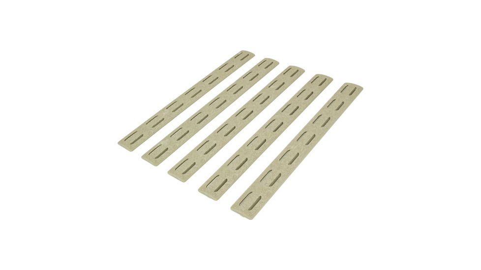 Bravo Company Mfg MLOK 5.5 Inch MCMR Rail Panel Kit, Pack of 5, Flat Dark Earth, 5.5 Inch, BCM-MCMR-RP-FDE-5