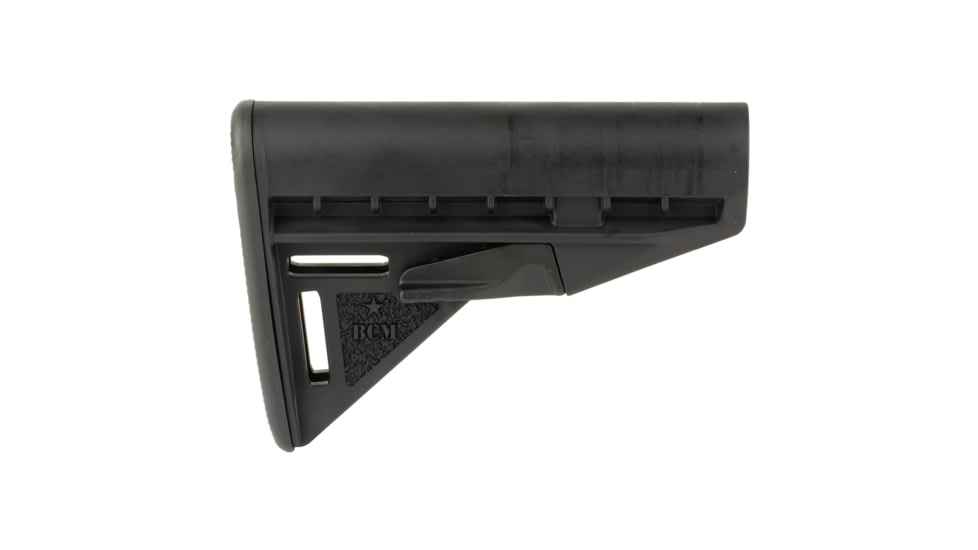 Bravo Company Mod 3 Stock, Fits Mil Spec Buffer Tube, Black, Includes Rise,r BCM-GFS-MOD-3-K85-BLK
